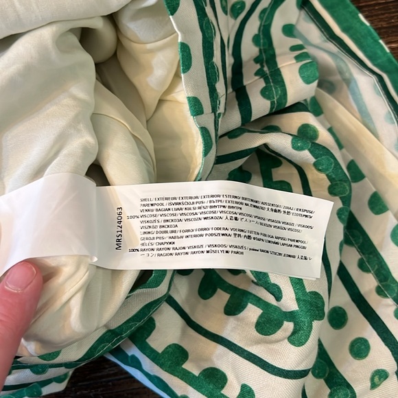 MON RENN Anthropologie Losas Romper Emerald Green Tile Size Medium NWT - Picture 8 of 10